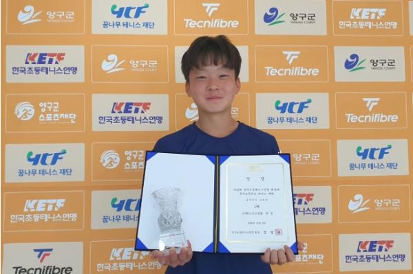 고양시, G-스포츠클럽 선수 육성 결실… 허준 선수 전국테니스대회 우승