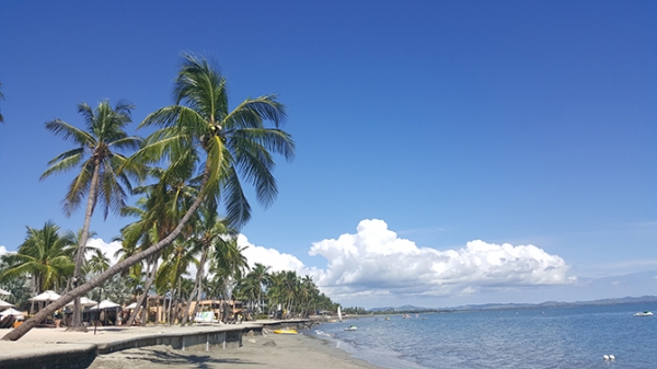 피지에 위치한 The Warwick Fiji Resort 앞 해변(촬영 성수목 기자)